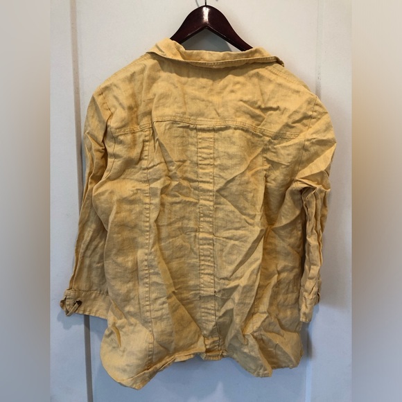 100% linen button down top - Picture 2 of 5